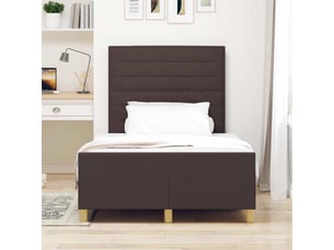 Lit simple 120x190cm <strong></strong>  <strong></strong> coloris marron