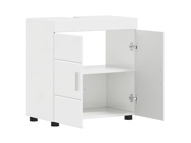  Ensemble d'armoire de salle de bain tulum blanc brillant cf62969  - Conforama E