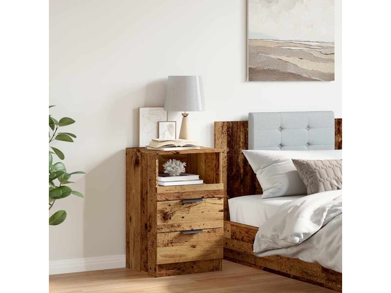  Bedside table de chevet - table bois ancien medium engineered wood  - Conforama C