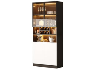 Buffet 2 porte(s) 1 tiroir(s) <strong></strong> <strong></strong> - 80 cm coloris noir