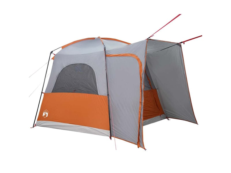  Tente voiture pour camping 4 personnes gris et orange imperméable shl77304  - Conforama E