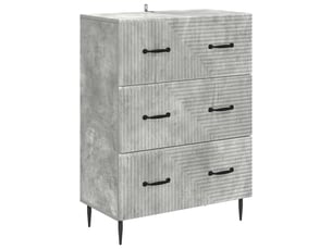 Armoire de rangement bureau, armoire à tiroirs gris béton 66 x 34,5 x 89,5 cm