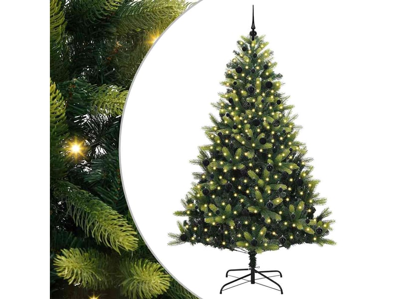  Sapin de noël, arbre de noël artificiel en silicone flexible 300 leds vert shl3726  - Conforama A
