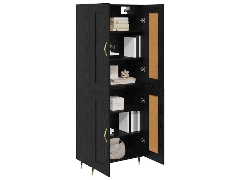  Buffet - haut armoire chêne noir 69,5 x 34 x 90 cm bois d'ingénierie  - Conforama C