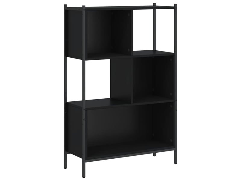  Bibliothèque, meuble de rangement salon noir 72x28x109 cm bois d'ingénierie  - Conforama A