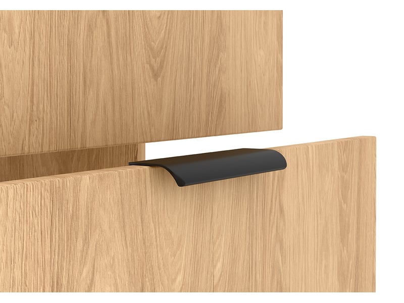 Meuble sous vasque suspendu luna effet chêne hikora 120 cm - Conforama R