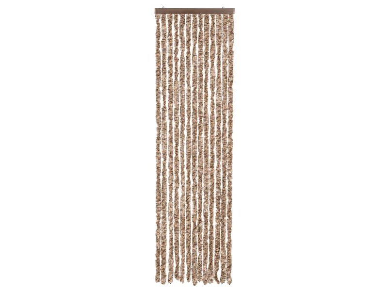  Rideau anti-mouches, moustiquaire beige et marron foncé 56x185 cm chenille cf43507  - Conforama C