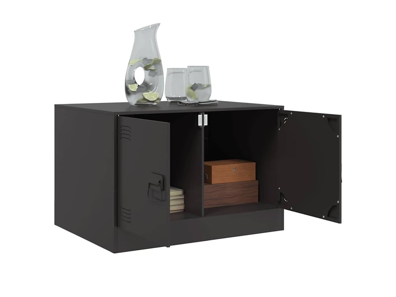  Table basse | table de salon noir 67x50x44 cm acier  - Conforama E