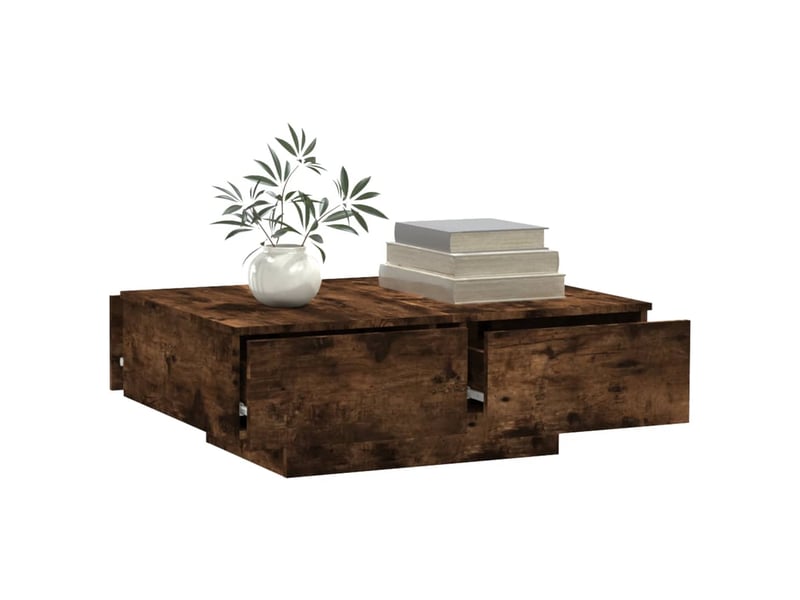  Table basse | table de salon chêne fumé 90x60x31 cm bois d'ingénierie  - Conforama D