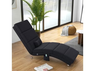 Fauteuil relax manuel  <strong></strong> Polyester noir