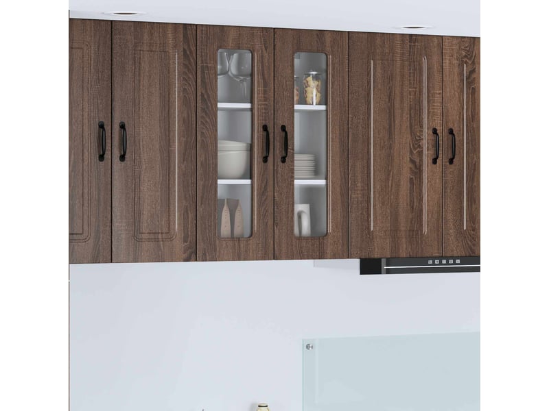  Meuble mural de cuisine | armoire de cuisine chêne brun 60x31x80cm shl2800  - Conforama B