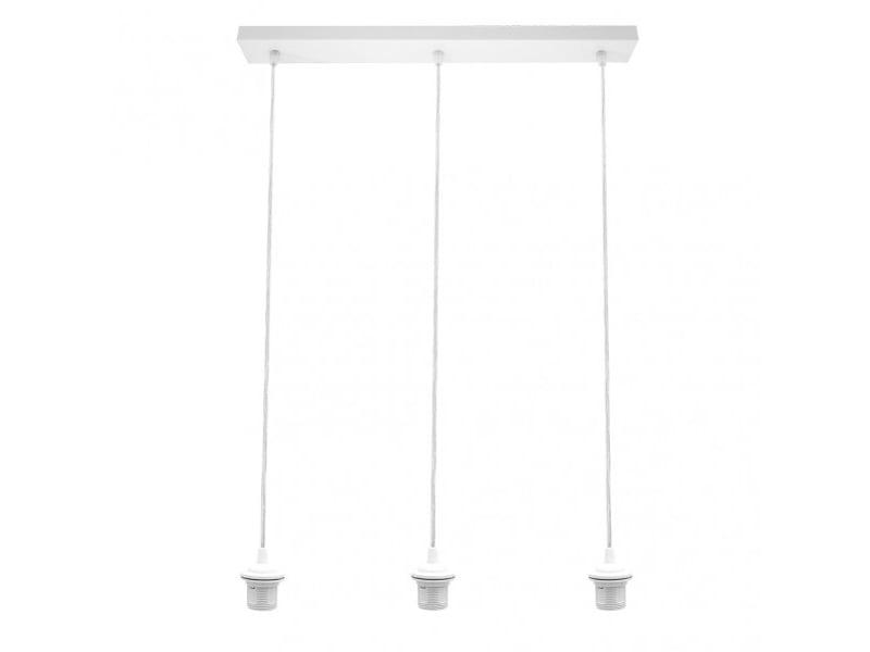  Armature de rampe de plafond fabrilamp nia blanc 3 x e27 réglable 15-105 cm 60x6 cm 201293R01 - Conforama A