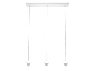 Armature de rampe de plafond fabrilamp nia blanc 3 x e27 réglable 15-105 cm 60x6 cm
