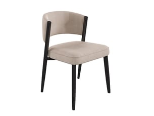 Lot de chaises 6 chaises en métal tissu chenille respirant coloris taupe style moderne assise confortable