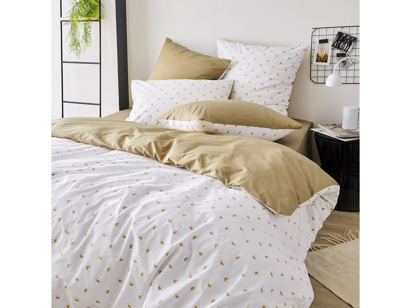  Parure de couette en percale de coton au style géométrique 260x240 cm  - Conforama A
