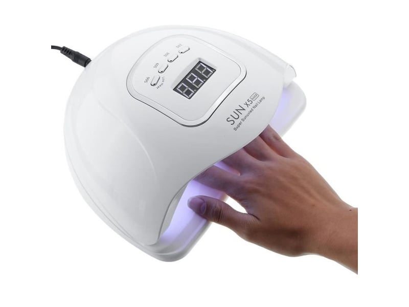  Lampe uv led pour ongles 120w double source 45 leds minuterie blancs et modes faible chaleur  - Conforama C