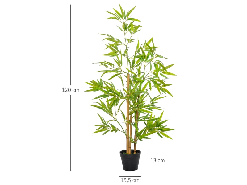  Bambou artificiel, plante artificielle, plante décorative en pot, arbre artificiel, décoration d'arbre, 120 cm  - Conforama E