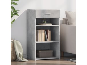 Buffet - bahut - meuble de rangement gris béton 50x42,5x93 cm bois d'ingénierie