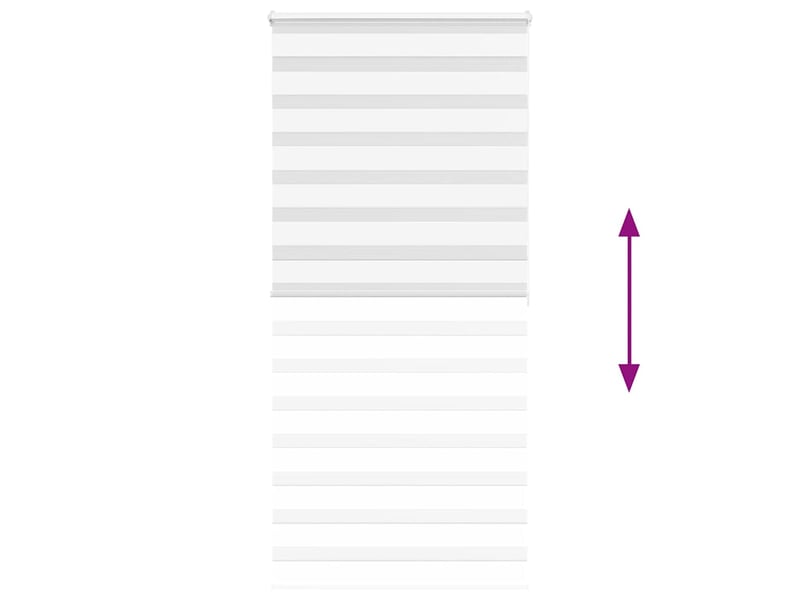  Store zèbre, store de fenêtre blanc 100x200 cm largeur du tissu 95,9cm polyester cf48341  - Conforama E