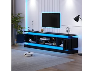 Meuble tv coloris noir 180 cm OKWISH