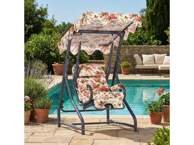  Chaise à bascule de jardin en métal camellia  - Conforama B