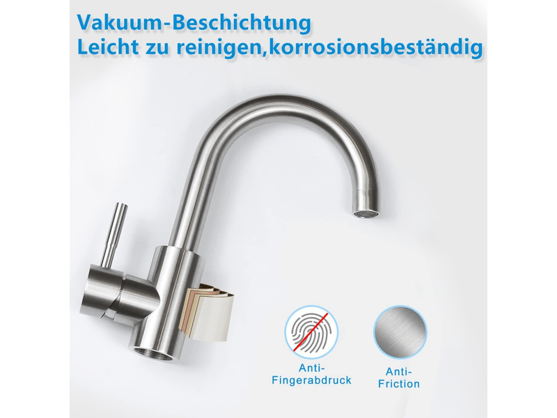  Nettlife mitigeur de lavabo chrome inox, haute pression  - Conforama C