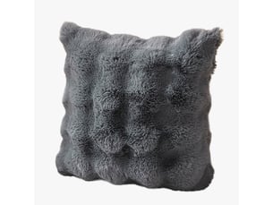 Coussin carré en tissu gris 43x43 cm
