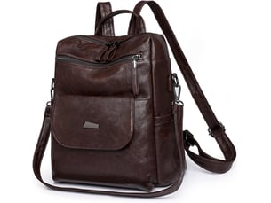 Sac à dos femme en cuir, petit format – imperméable, anti-vol, bandoulière pour ladies-café