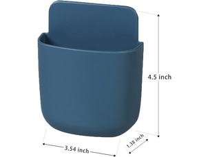 Lot de 3 supports muraux pour télécommande, organiseur de chargement de téléphone sans trou, conteneurs de rangement(bleu)