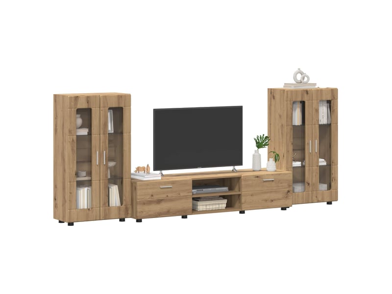  Ensemble meuble tv - banc tv - meuble de rangement florin 3 pcs chêne artisanal  - Conforama C