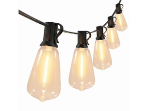 Guirlande lumineuse suspendue exterieur 36,5 m st38 62 ampoules led e12 blanc chaud ip45
