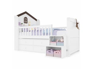 Lit cabane 90x200 cm    coloris blanc