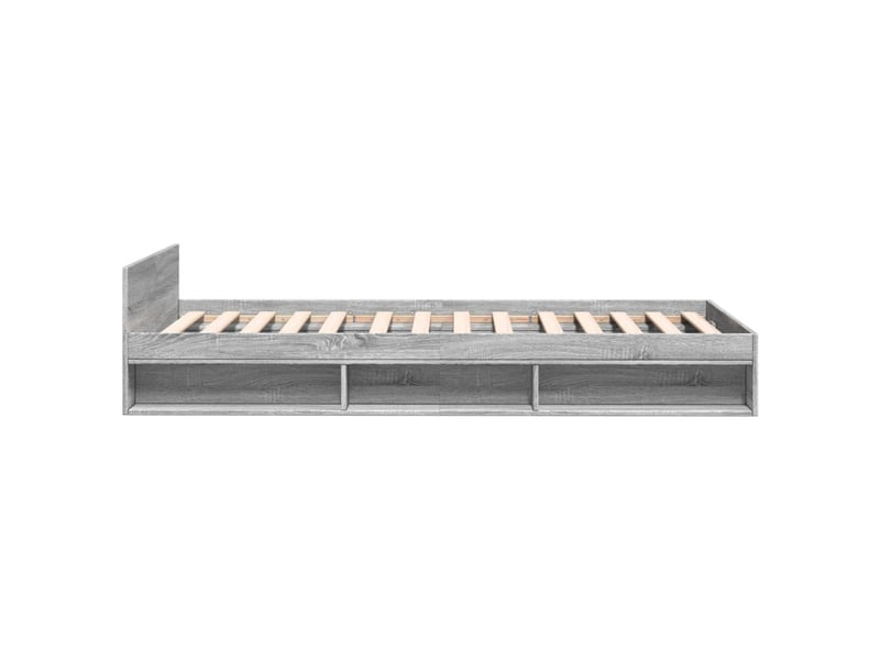 Lit simple- lit adulte - cadre de lit avec tiroir sans matelas sonoma gris 100x200 cm - Conforama D