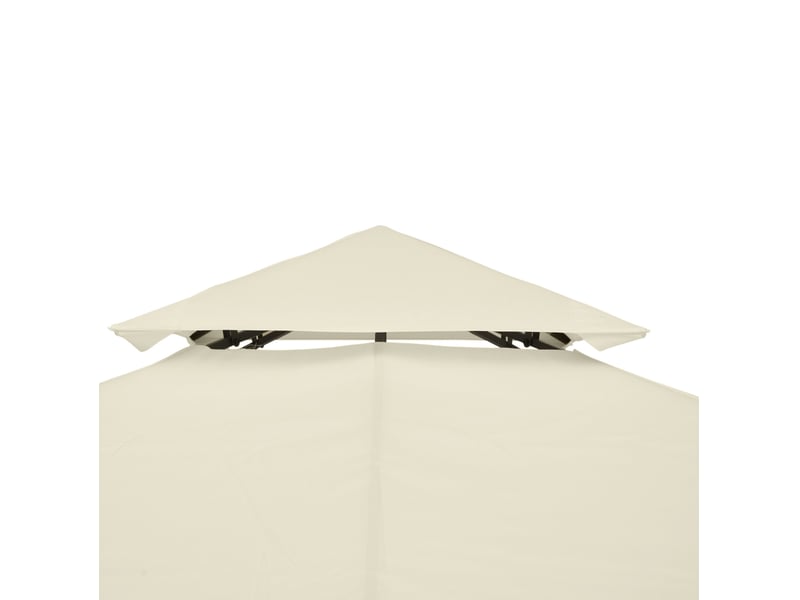 Toit double de rechange pour pavillon métallique 3x3 m – blanc crème – polyester 180 gm² avec 8 attaches - Conforama D