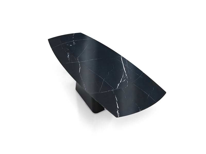 Table extensible en céramique pour salle à manger libin - noir - Conforama E