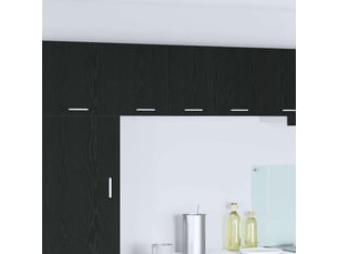 Meuble de rangement, armoire suspendue 2 pcs chêne noir et blanc bois d'ingénierie shl9200