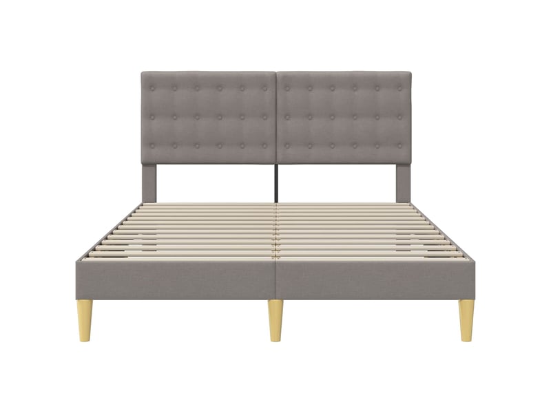  Lit double- lit adulte -  cadre de lit avec tête de lit taupe 120 x 190 cm tissu  - Conforama C
