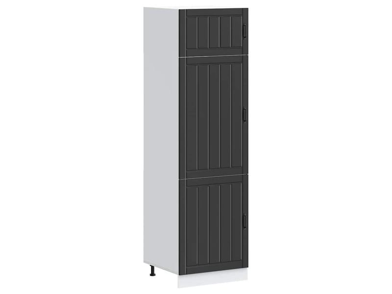 Meuble de rangement, armoire de cuisine lucca noir bois d'ingénierie - Conforama B
