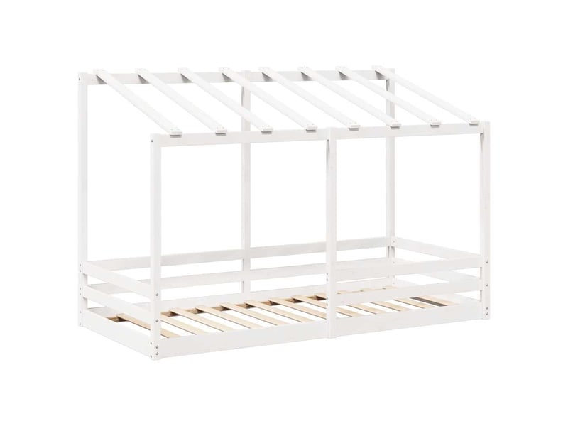  Lit pour enfants - lit jeune sans matelas blanc 100x200 cm bois pin massif  - Conforama C