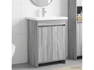 Ensemble de mobilier de salle de bain sonoma gris shl7891