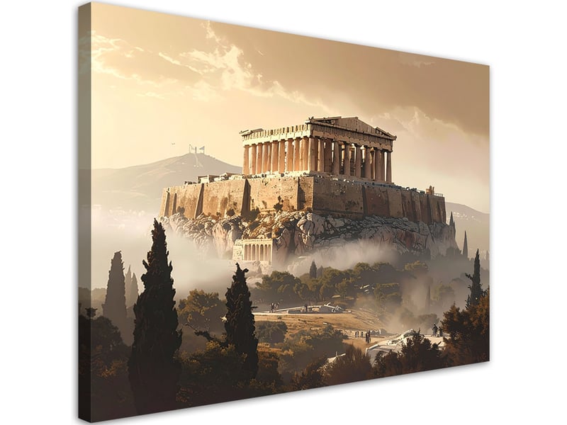 Impression sur toile, acropole sur une colline historique 120x80 1334477864 - Conforama A