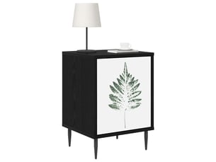 Table de chevet - cabinet de chevet - table de nuit hanau chêne noir 36 x 33 x 51 cm
