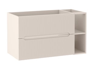 Meuble sous vasque suspendu avec étagère 2t novo l.100 cm cachemire mat