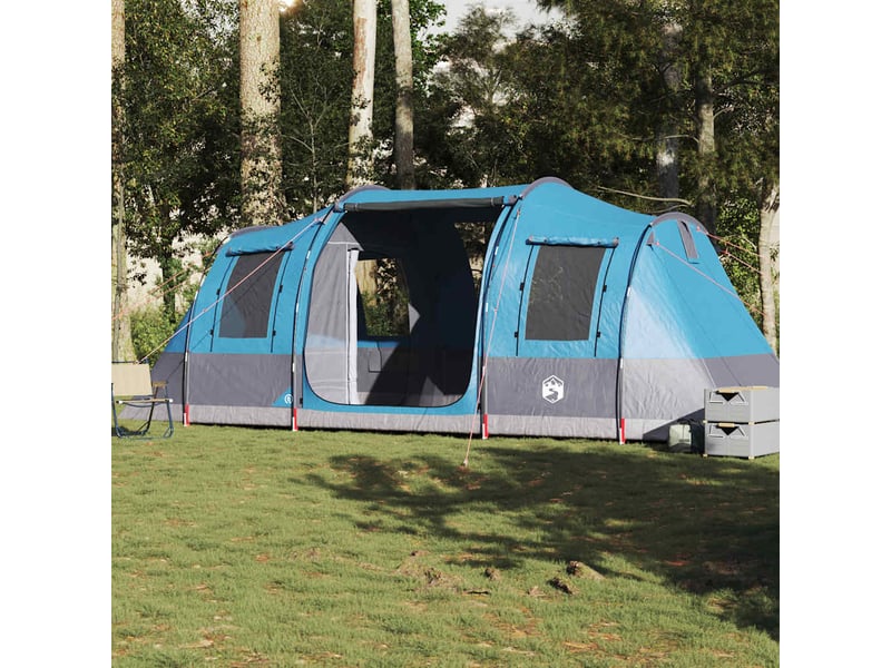 Tente de camping, tente tunnel 4 personnes bleu imperméable shl74505 - Conforama B