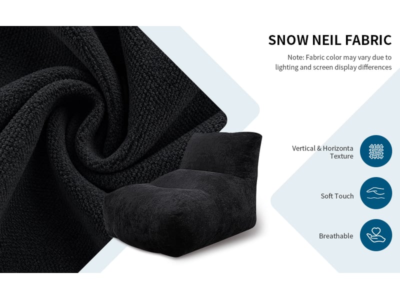 Pouf repose-pieds, coloris noir, dimensions : 94 x 131 x 80 cm - Conforama E