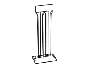 Porte-capsules vertical de café en métal noir mat pour 36 capsules - longueur 15 x profondeur 10 x hauteur 38 cm