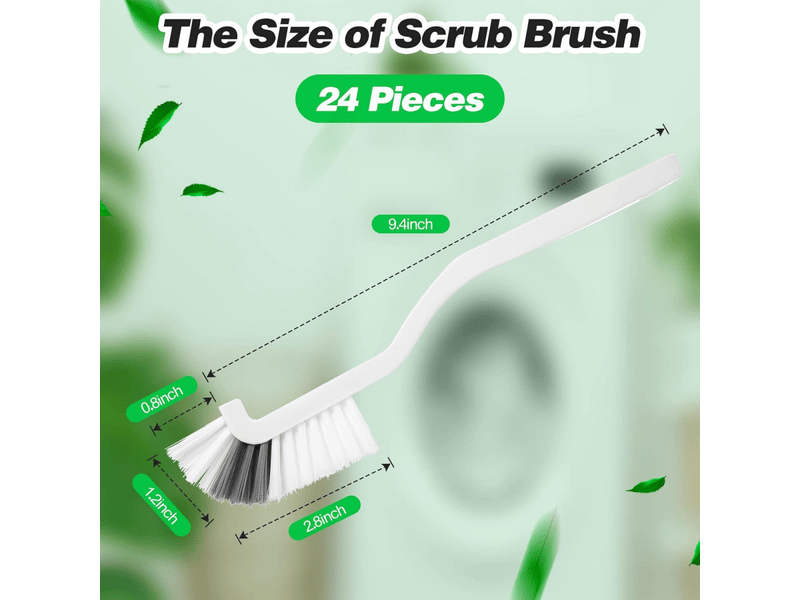  24 pièces kit brosses de nettoyage - brosses pour évier, salle de bain, angles, mini-brosse à récurer, machine à lait de soja  - Conforama C