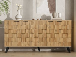 Buffet 4 porte(s) 0 tiroir(s) <strong>BGSRYAO</strong> <strong></strong> - 160.5 cm coloris marron