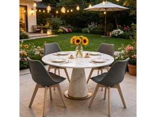 Chaise d'accent tendance et unique – lot de 4 chaises polyvalentes pour salle à manger, salon, coiffeuse et bureau