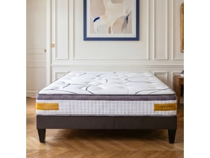 Ensemble matelas et sommier 160x200 cm Mousse + mémoire de forme BELLECOUR 4VP.PL.K15.1620 soutien Ferme épaisseur 24 cm